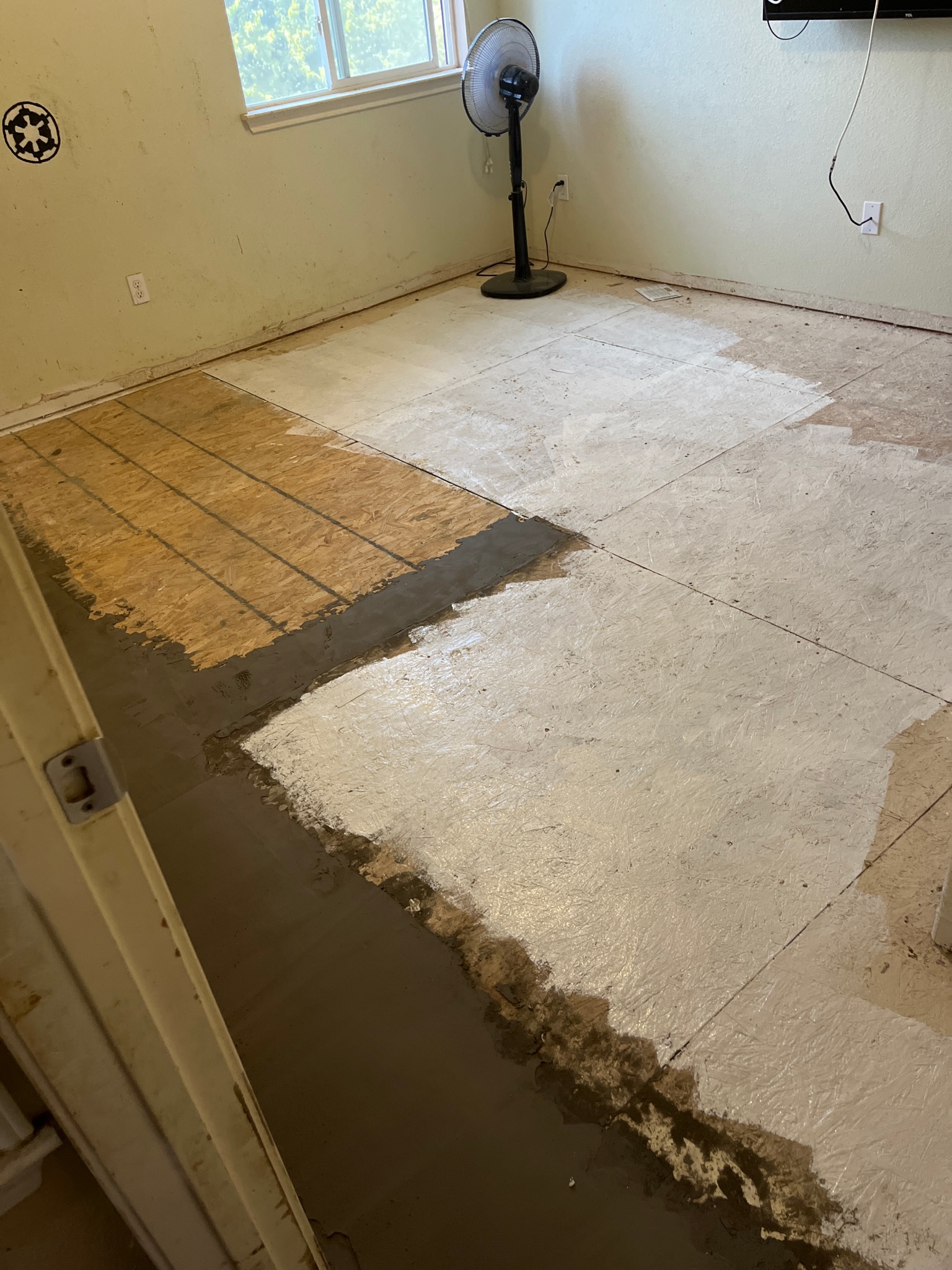 Subfloor before flooring install
