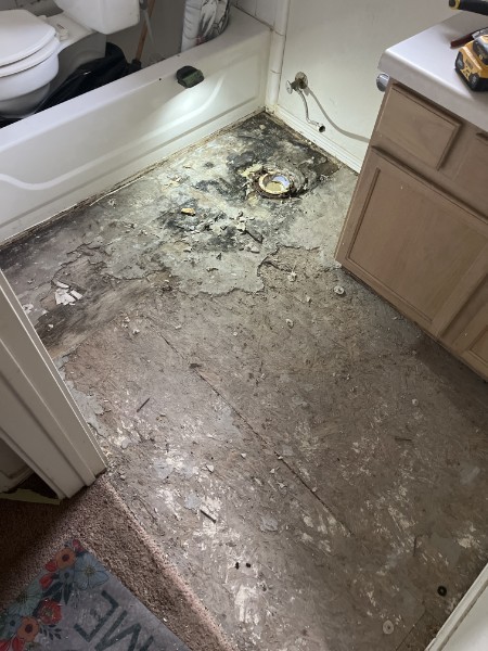 Bathroom before tile work